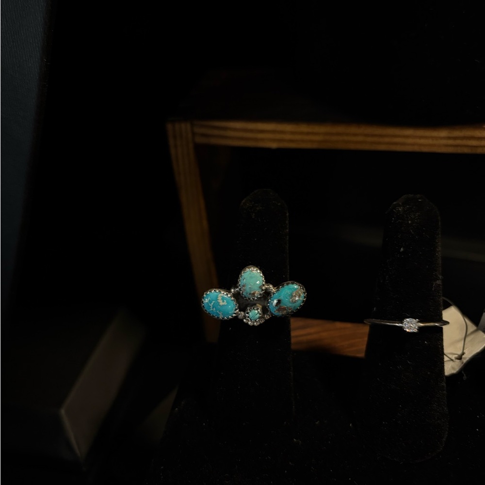 Turnback Pony Adjustable Genuine Turquoise Ring